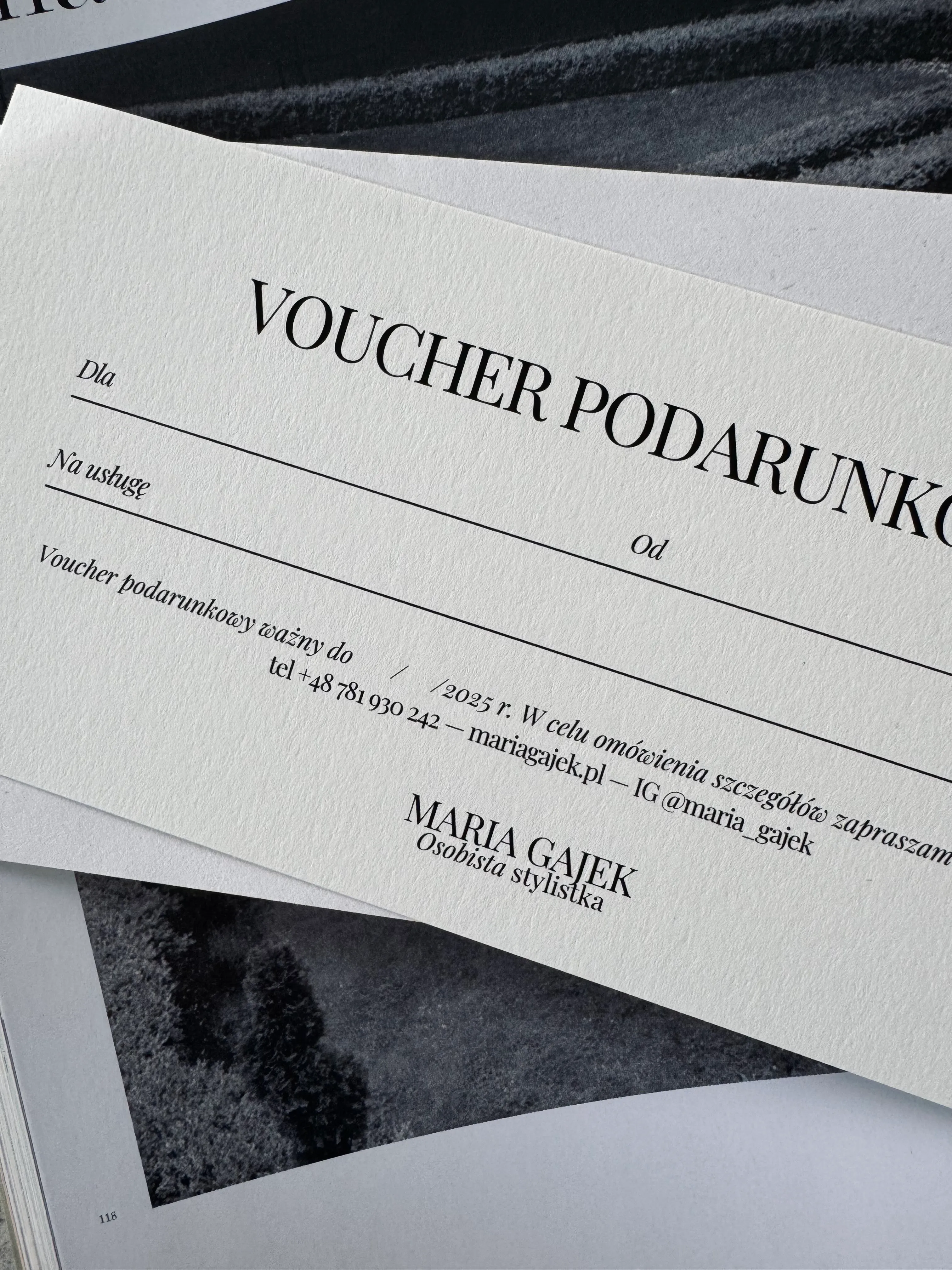 Maria Gajek – Voucher podarunkowy
