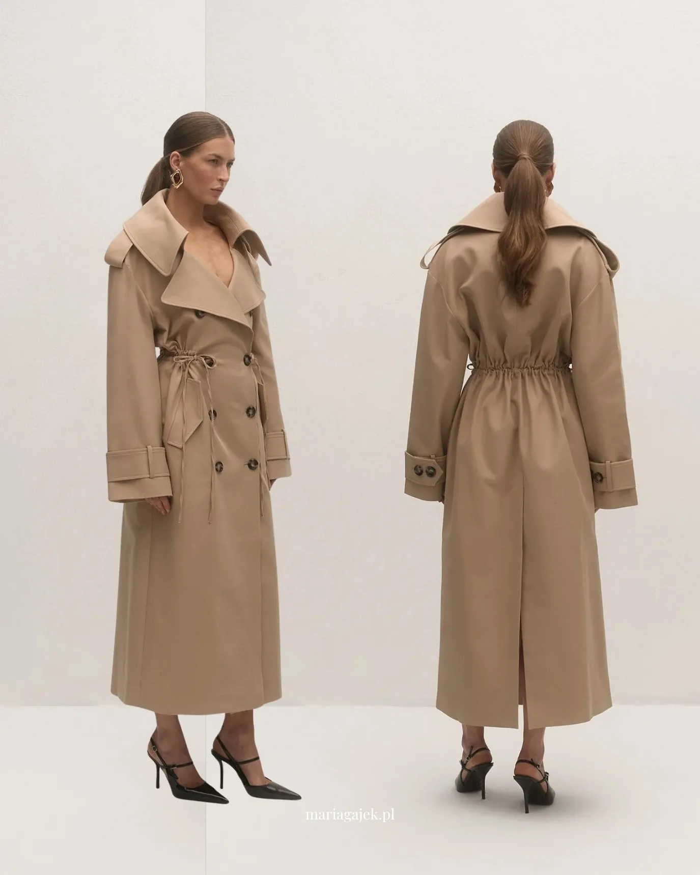 Le Collet elegancki trencz damski