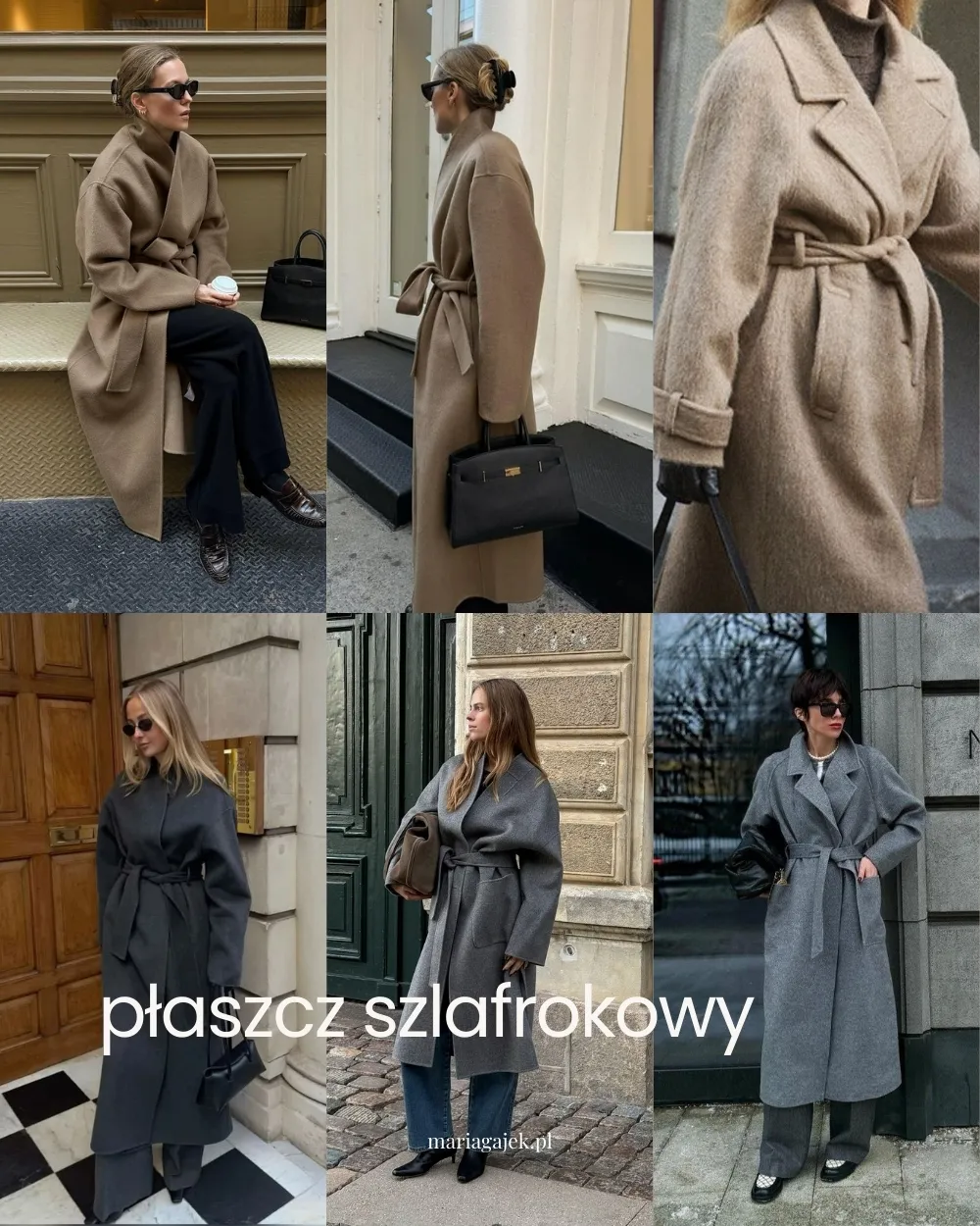 Płaszcz szlafrokowy – przykładowe stylizacje 2025