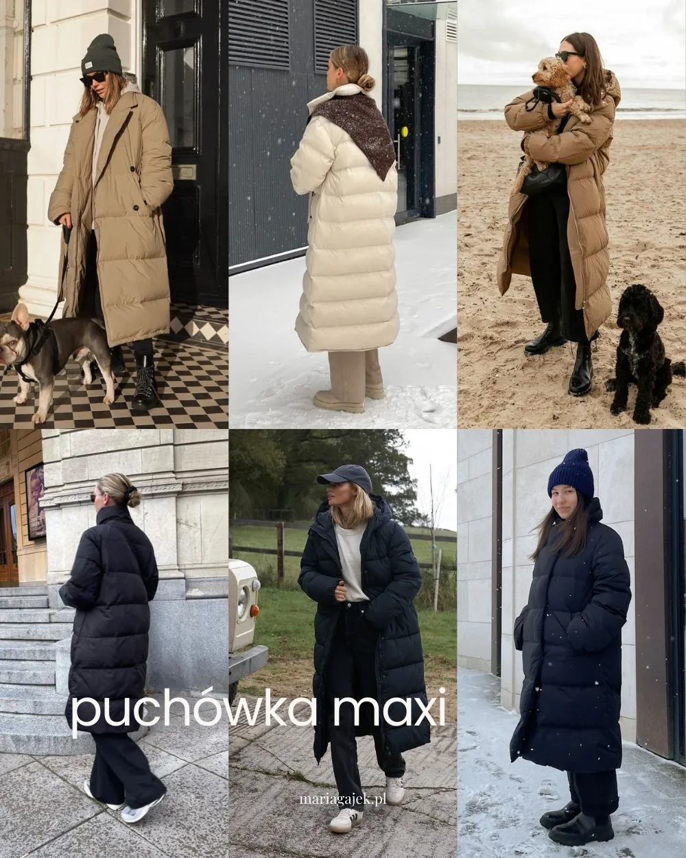 Puchówka maxi – przykładowe stylizacje 2025