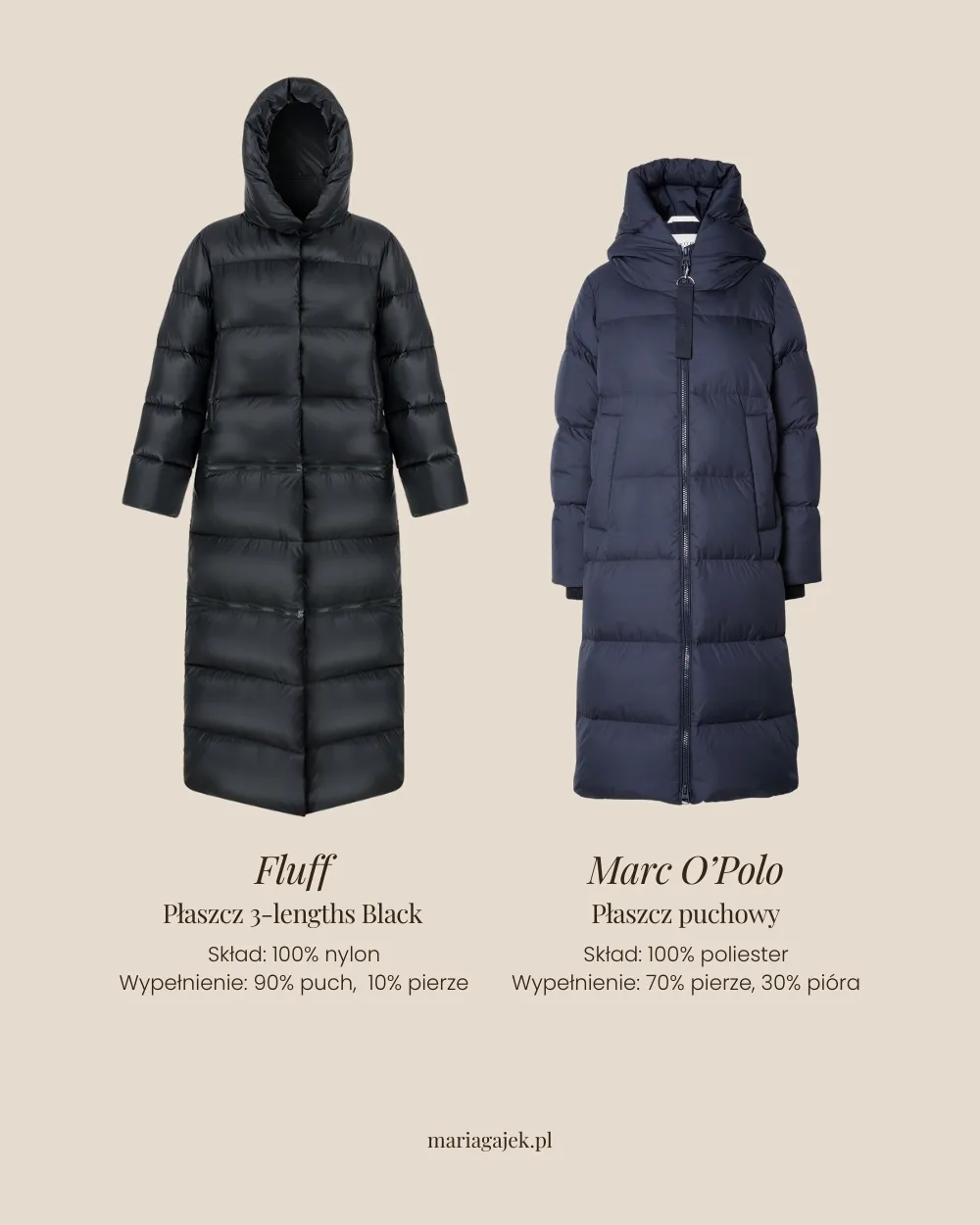 Puchówka maxi – przykłady
