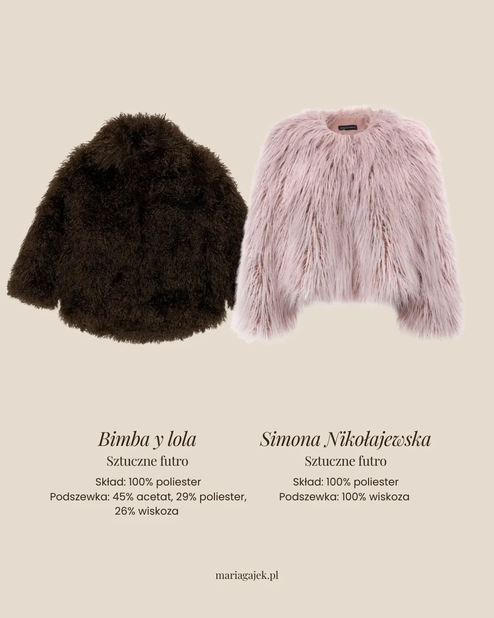 Sztuczne futro – przykłady