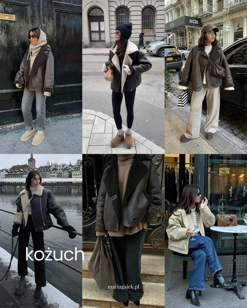 Kożuch – przykładowe stylizacje 2025